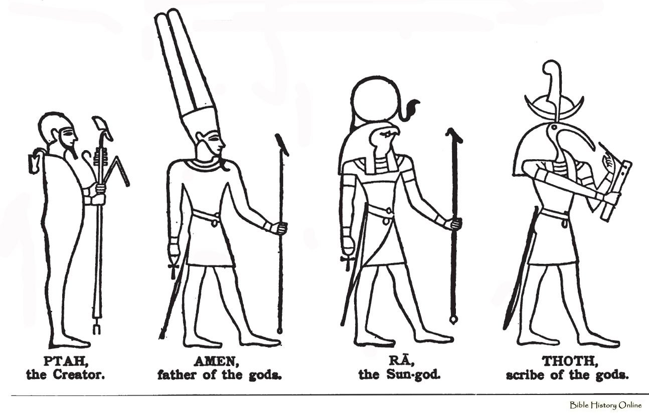 Трафарет египетские боги