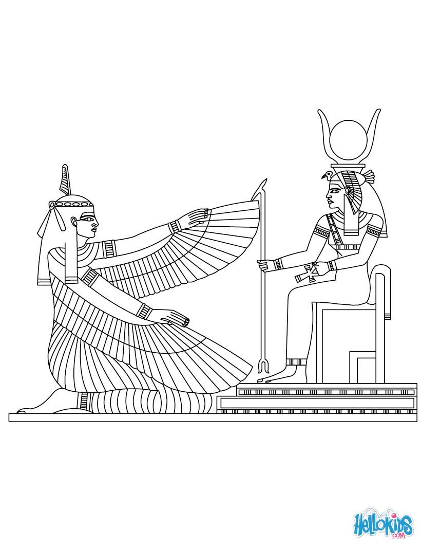 Маат богиня Египта рисунок