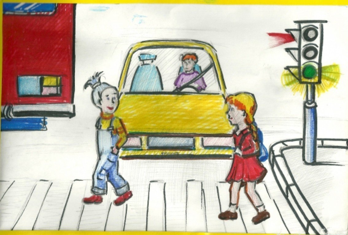 Нарисовать безопасность в транспорте. Рисунок на тему ПДД. Рисунок на тему безопасная дорога. Рисунок на тему дорожная безопасность. ПДД рисунки для детей.
