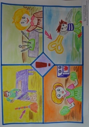 Рисунок на тему техника безопасности в школе