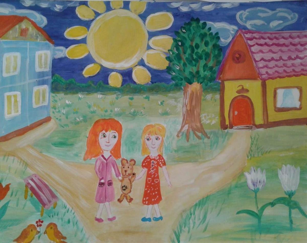 Сосед рисунок для детей