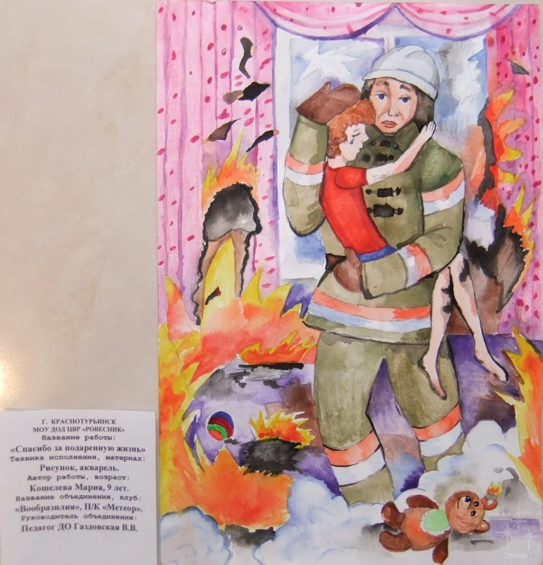 Пожарный профессия Героическая рисунок на конкурс