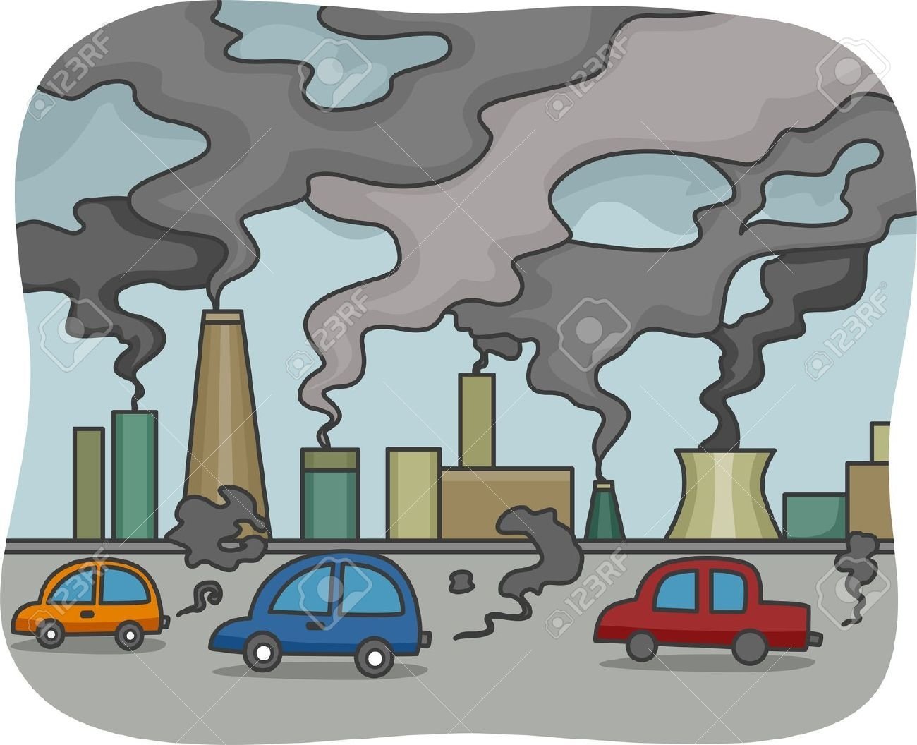 Загрязнение воздуха плакат