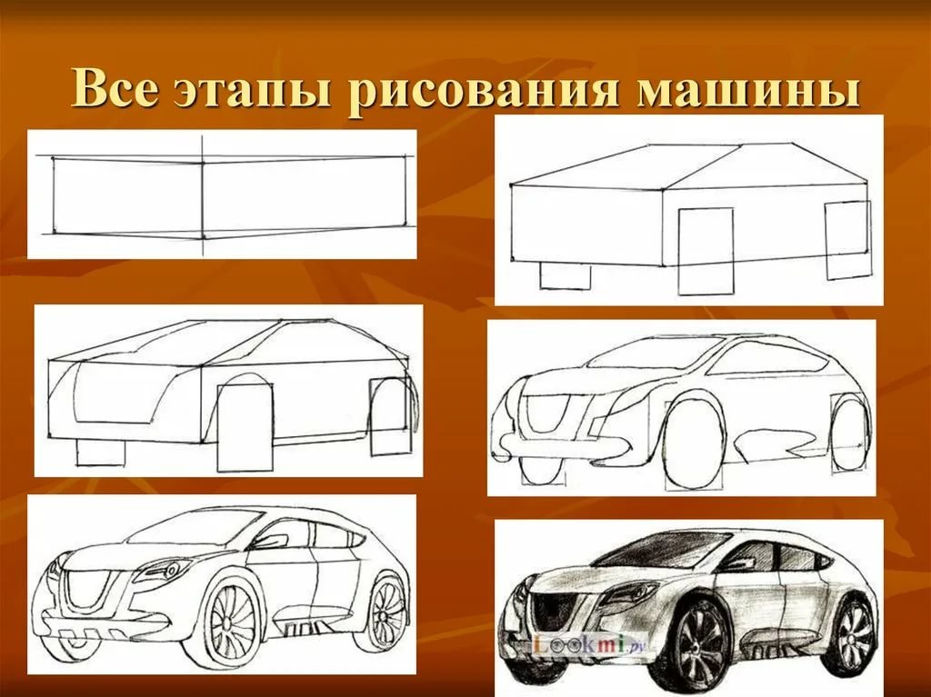 Рисунок машины 3 класса. Этапы рисования автомобилей. Уроки рисования машин. Автомобиль рисунок. Рисунок машины карандашом.