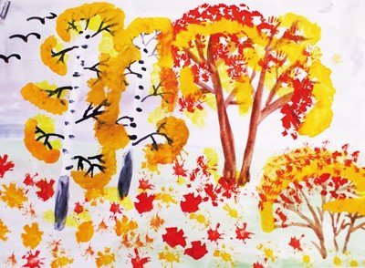 Рисунки на осеннюю тематику в детский сад