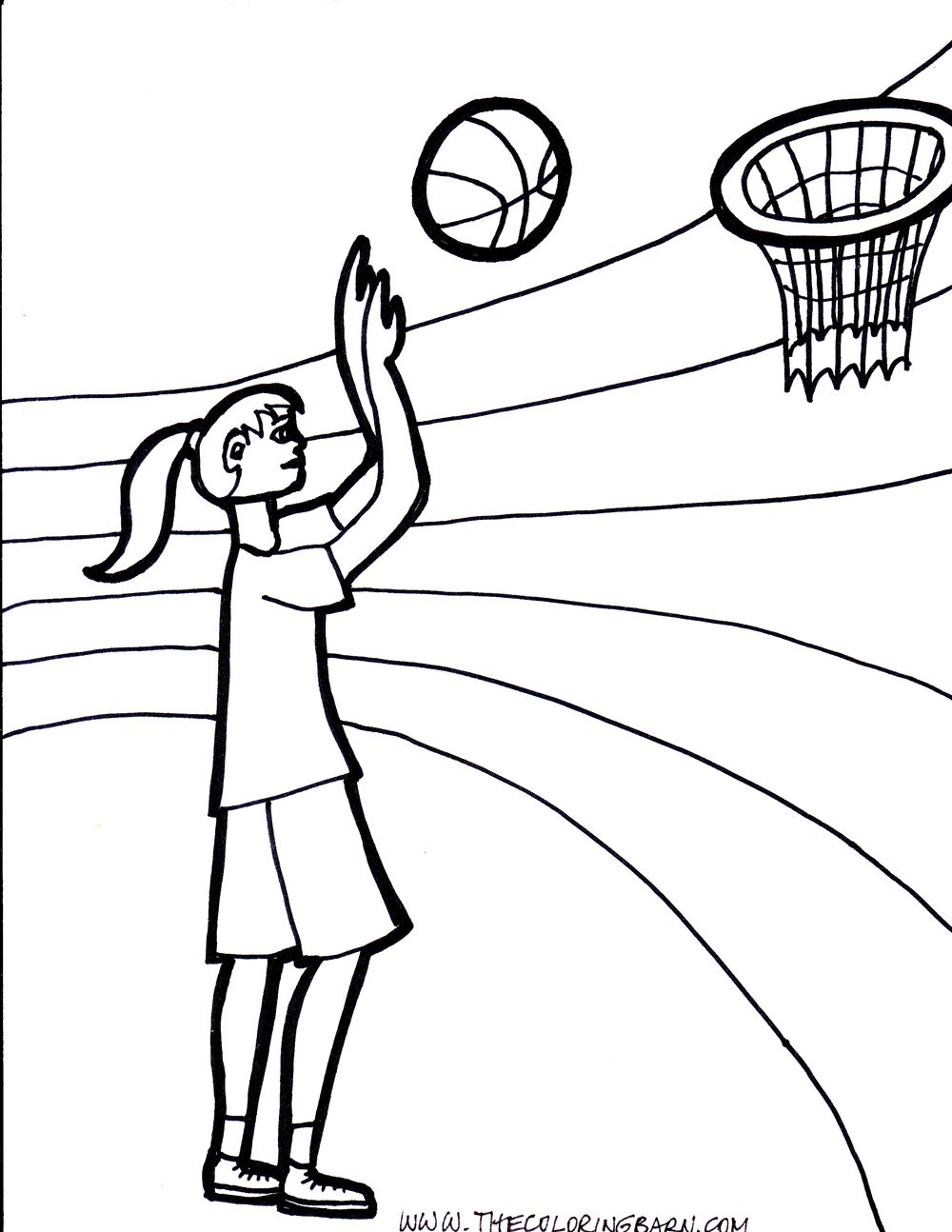 Раскраски для девочек баскетбол