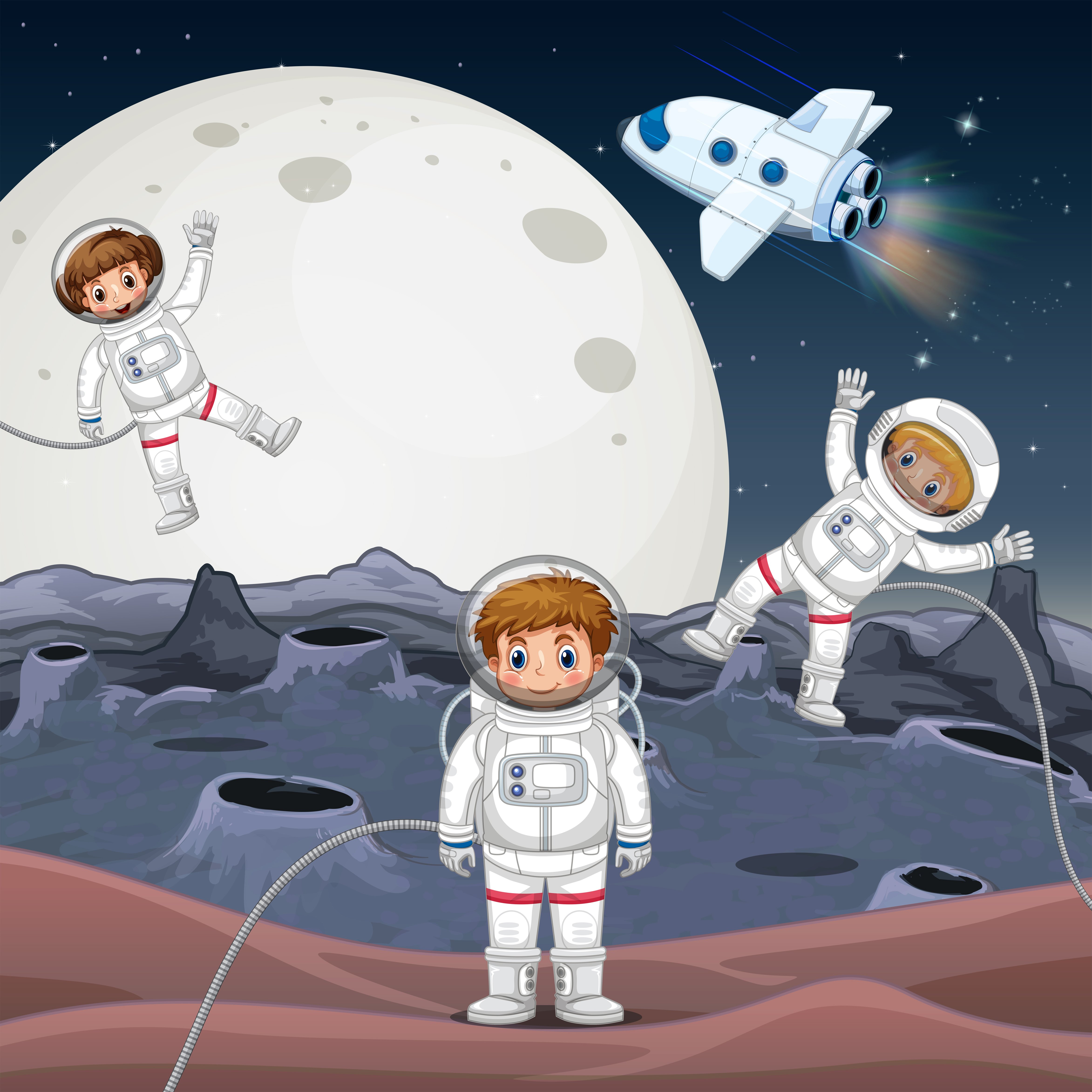 Плакат космонавт для детей