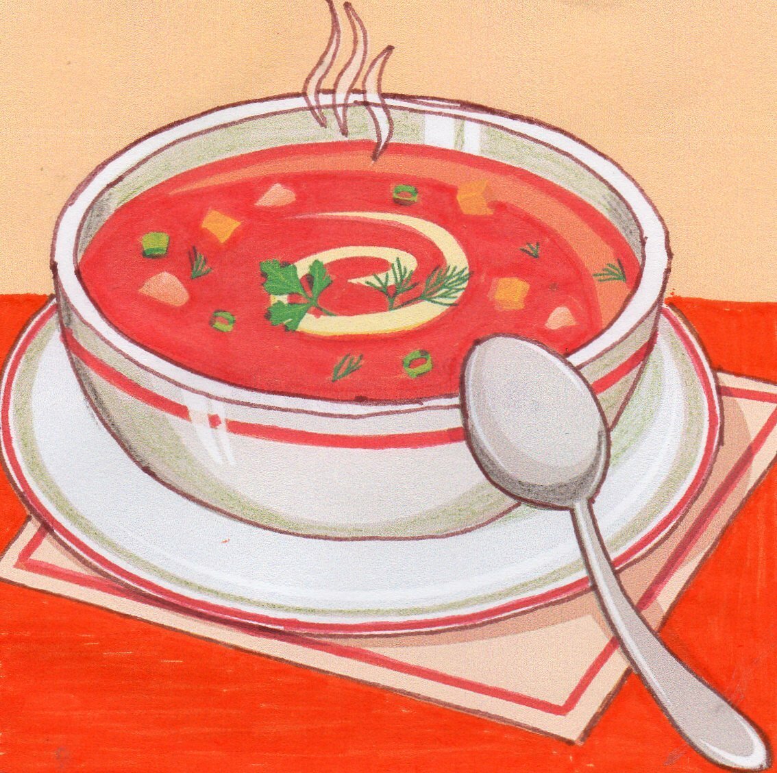 Рисование супа