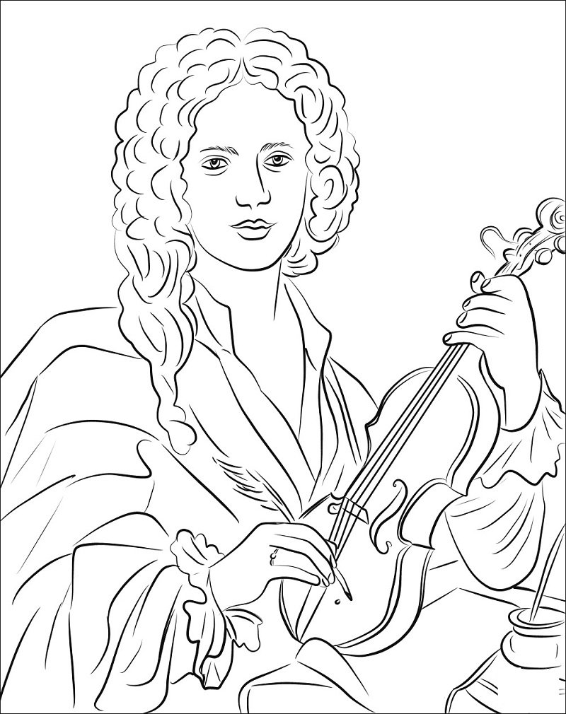 Антонио Вивальди раскраска