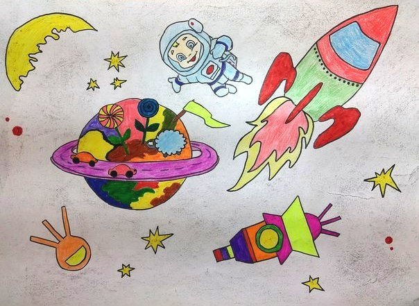 Загадочный космос рисунки. Рисунок на космическую тему. Космос рисунок для детей. Детские рисунки про космос. Рисунок на тему космос в детский сад.