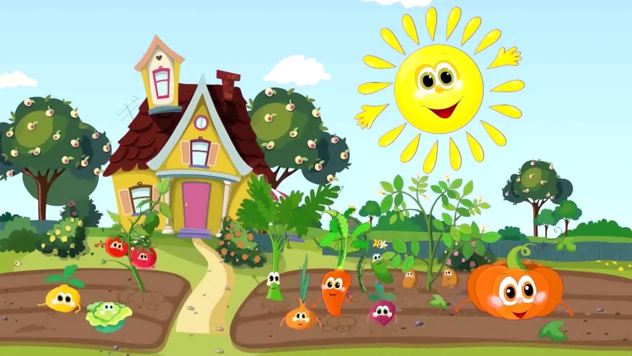 Иллюстрация огорода для детей