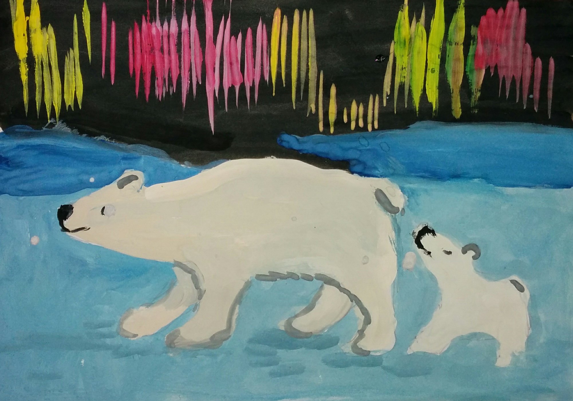Белый медведь и Северное сияние (Умка) (рис) Лыкова с. 140