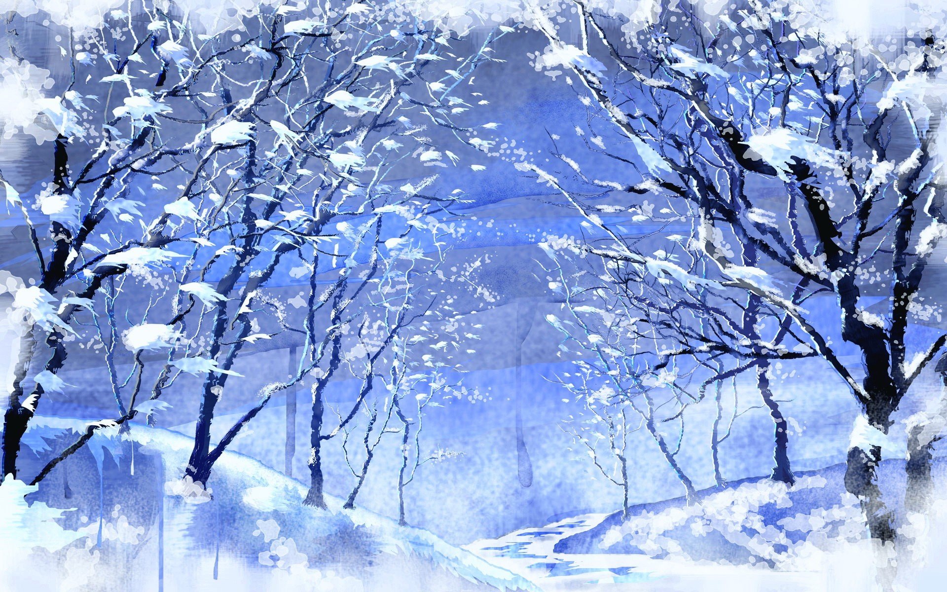 Зима рисунок