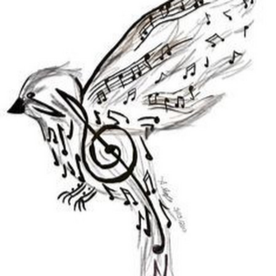 Музыкальные узоры с птичками