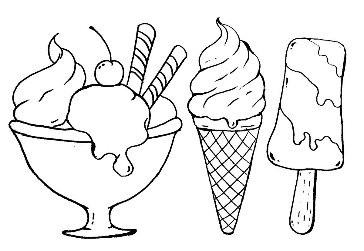 Раскраски с мороженым