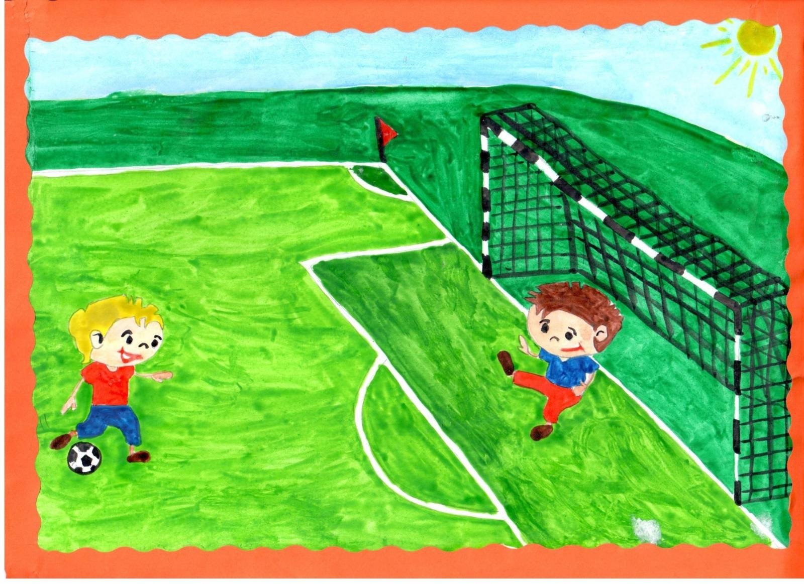 Рисунки на тему спорт футбол