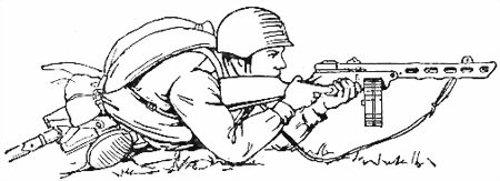 Солдат в окопе раскраска