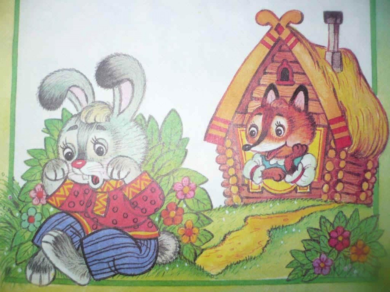 Рисование по сказке лиса и заяц