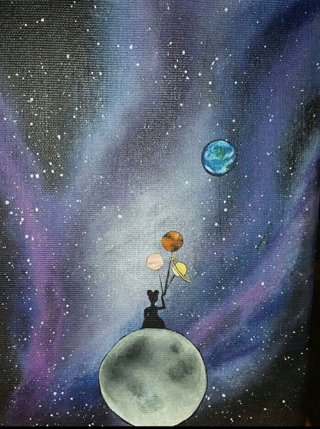 Космос красками с планетами