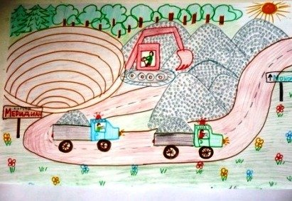 Детский рисунок полезных ископаемых