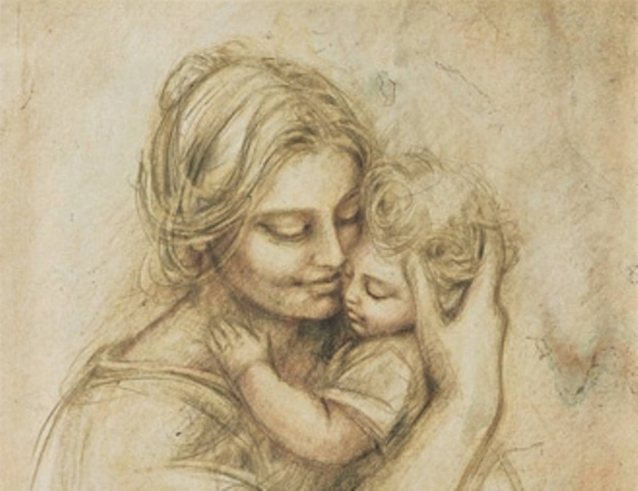 Мать с ребёнком на руках живопись