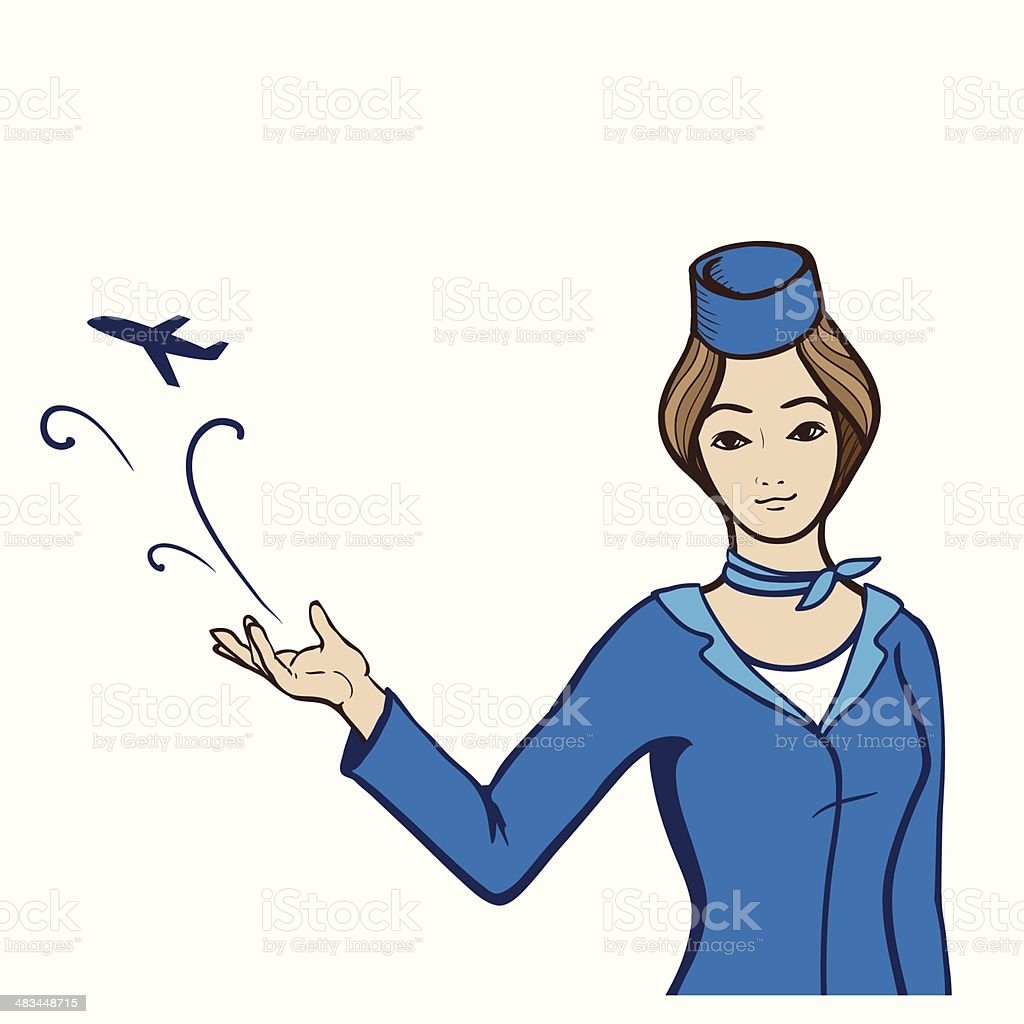 Рисунок на тему стюардесса