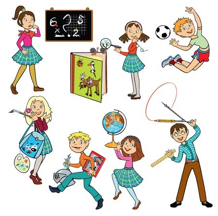 Ученики на перемене рисунок