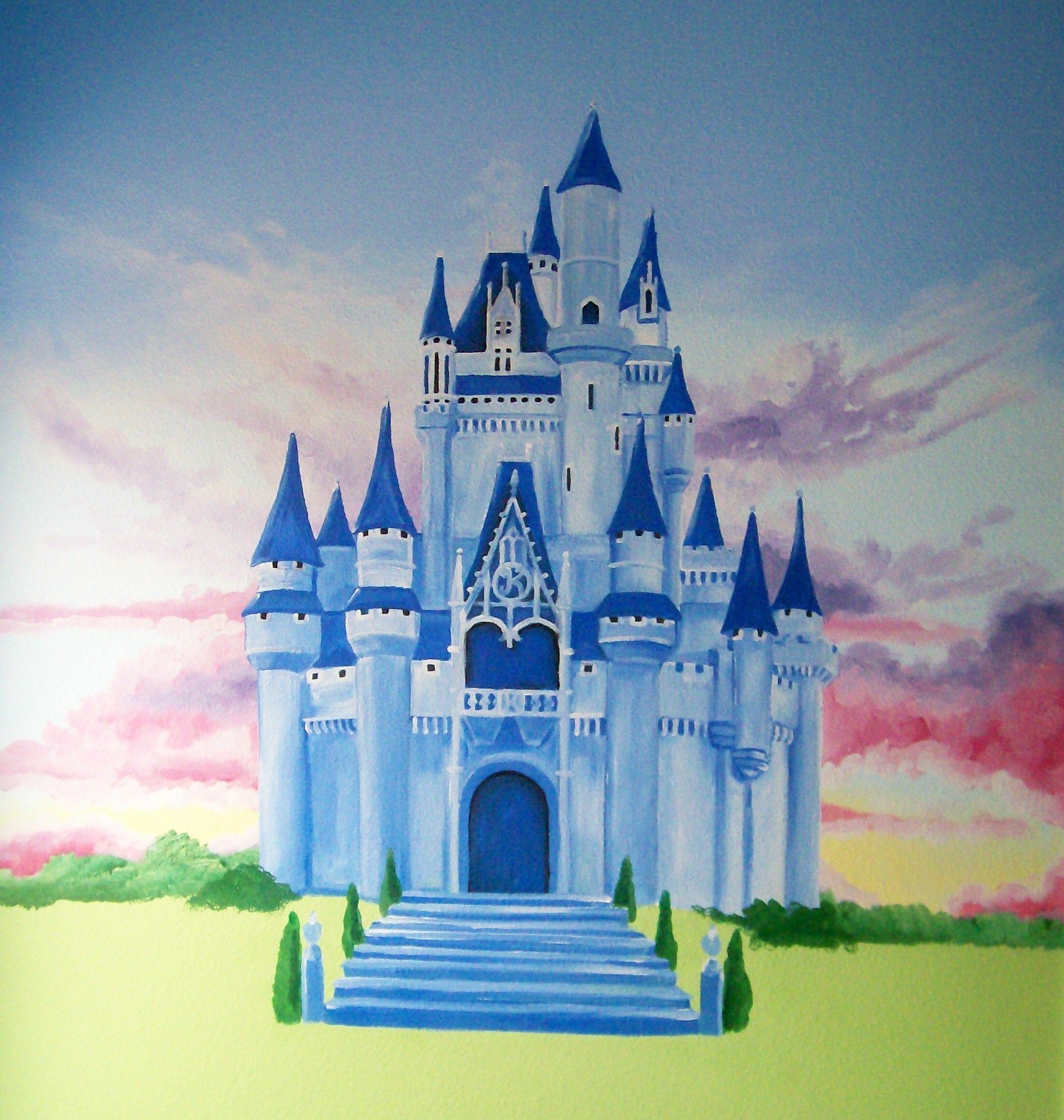 Голубой сказочный замок