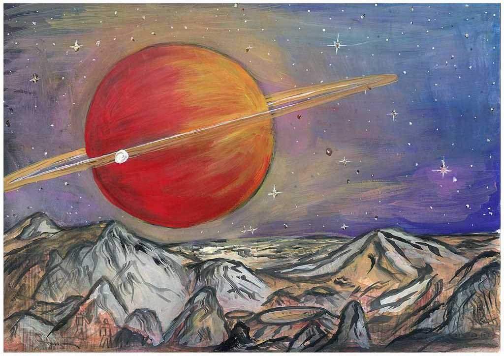 Космический пейзаж 6 класс музыка конспект. Чарльза Айвза космический пейзаж. Рисунок к космическому пейзажу Чарльза Айвза.