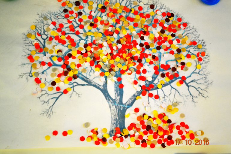 Рисунок ушными палочками на тему осень (50 фото) » рисунки для срисовки на  Газ-квас.ком