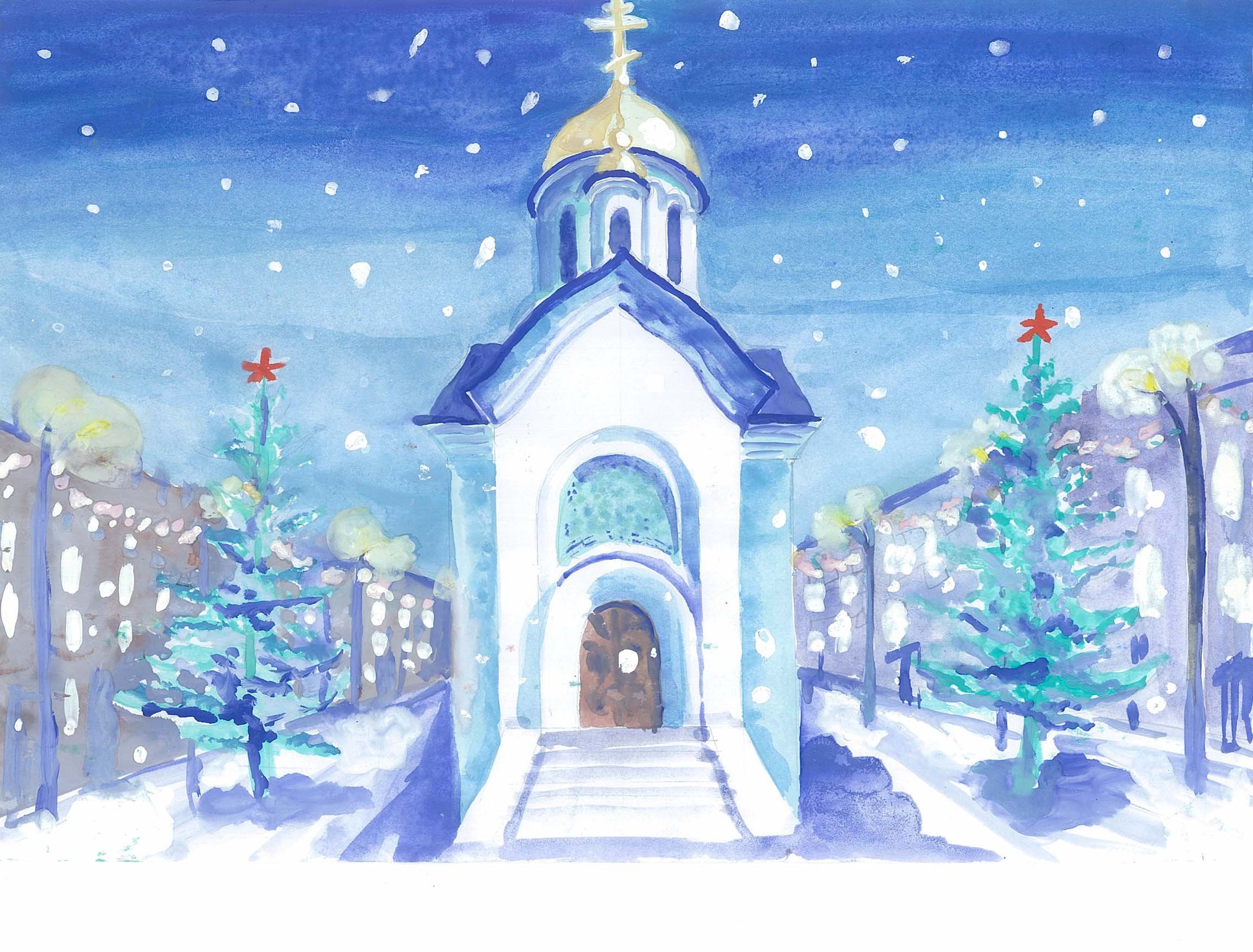 Рисунок на тему новогоднее Забайкалье