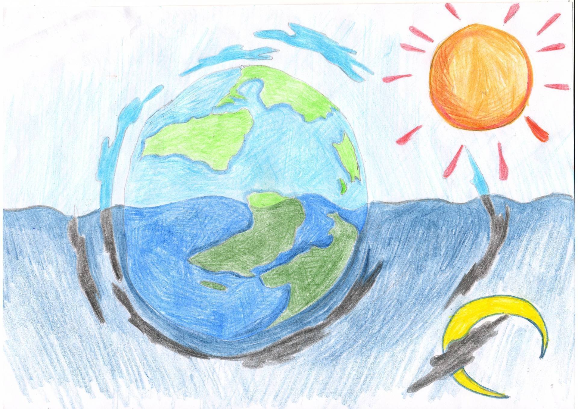 Детские рисунки планеты земля