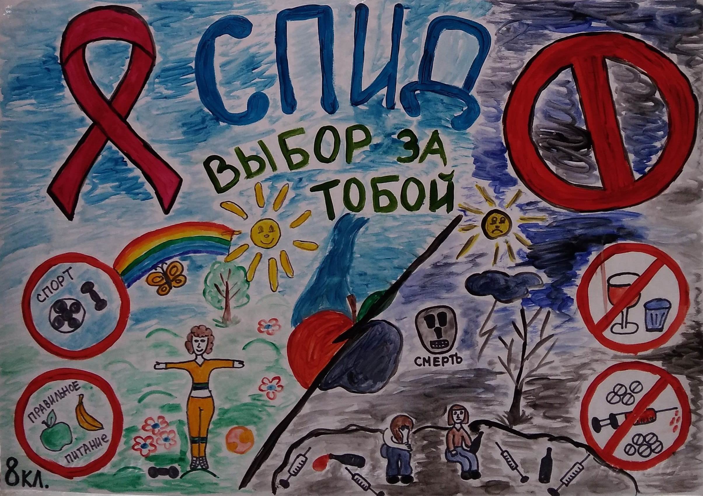Плакат борьба со СПИДОМ