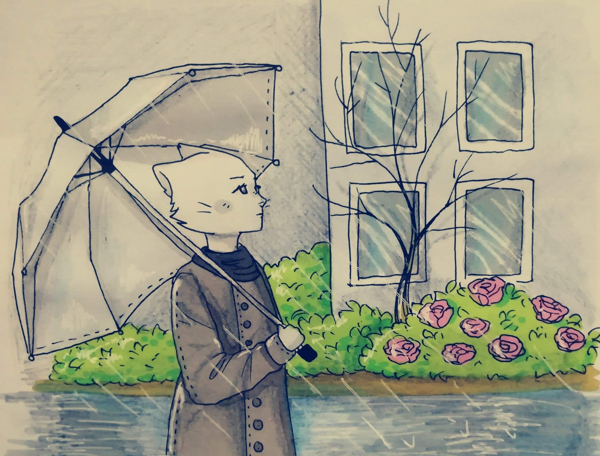 Иллюстрация к стихотворению весенний дождь а.а Фет