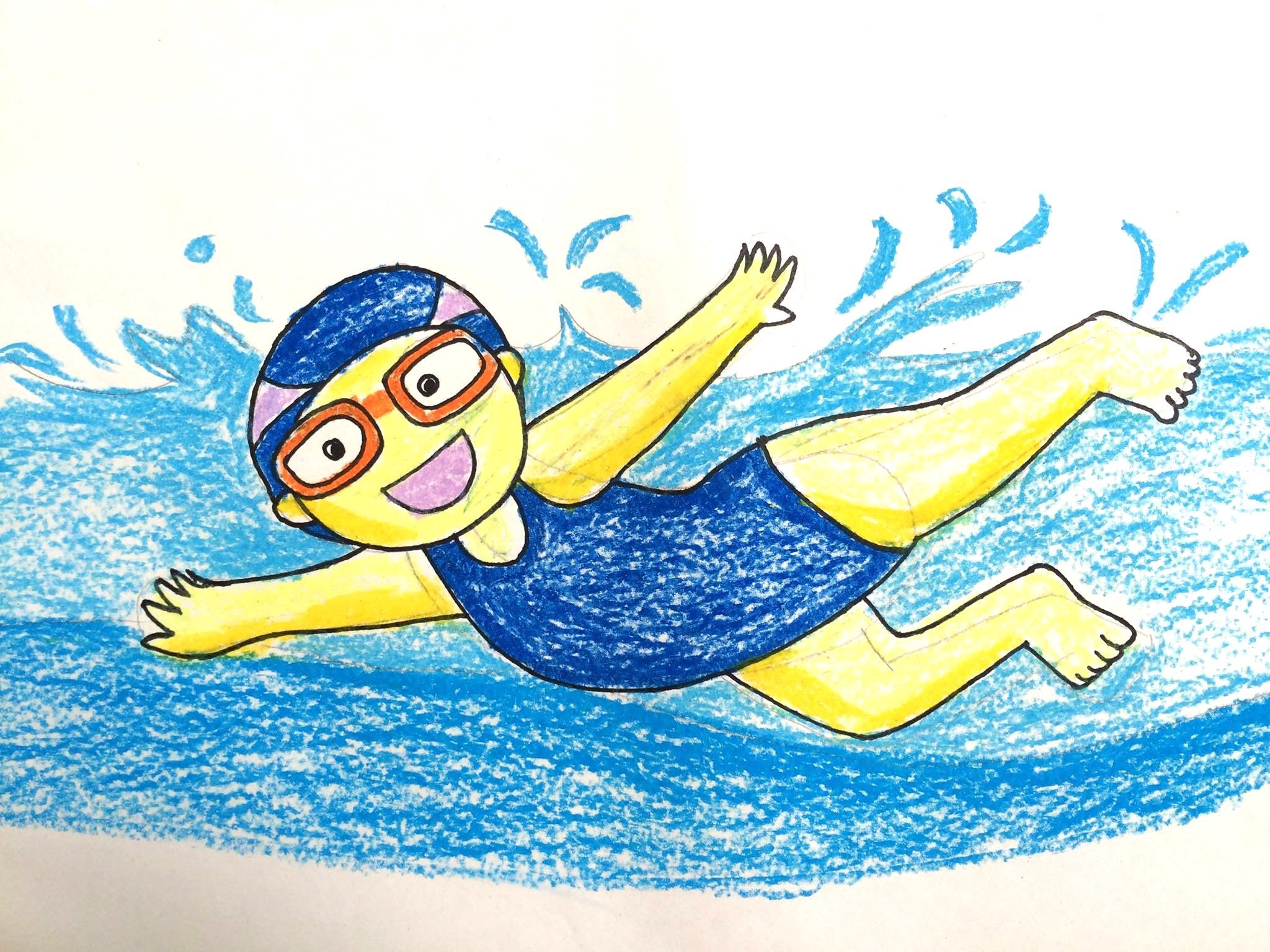 Плавание рисунок для детей