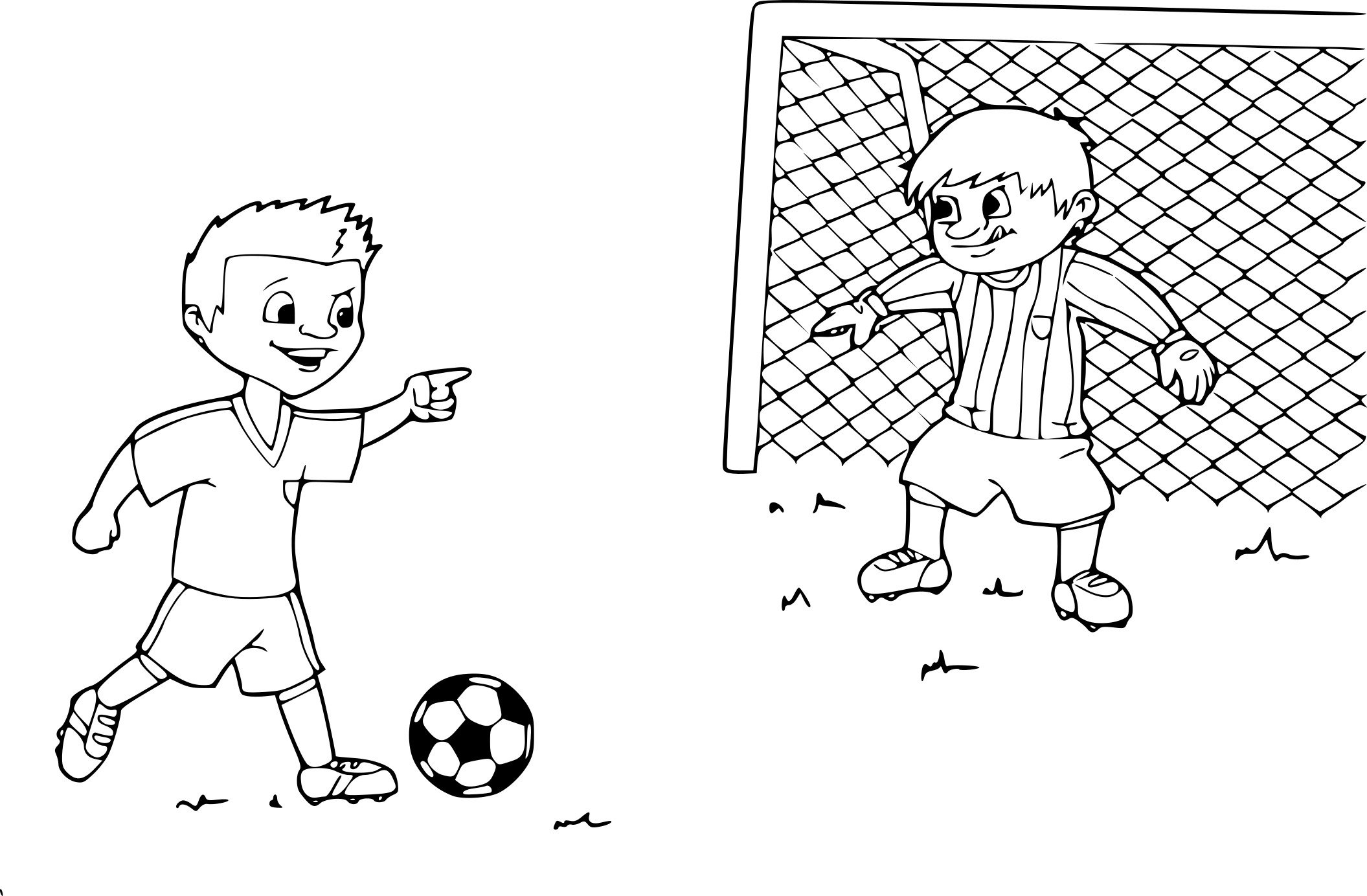 Футбол раскраска для детей