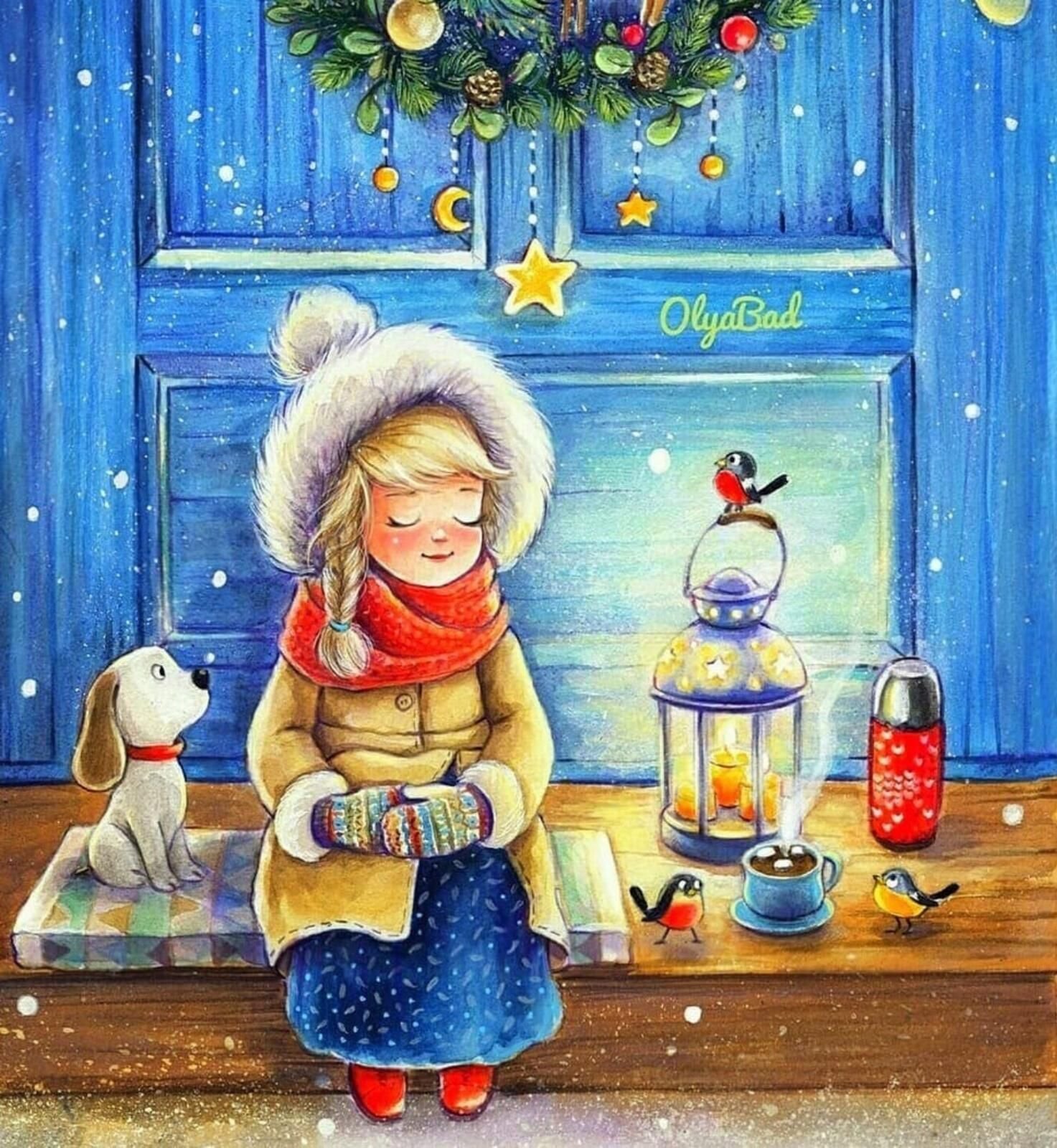 В ожидании новогоднего чуда. Оля Бадулина иллюстрации. Иллюстрация в ожидании нового года. В ожидании новогоднего чуда рисунки детей. Новогоднее ожидание.