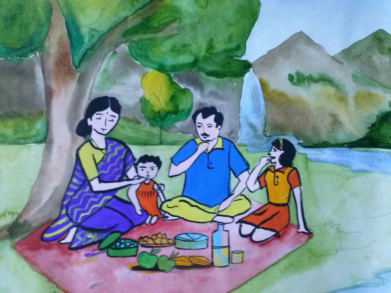 Рисунок в сад семейные традиции