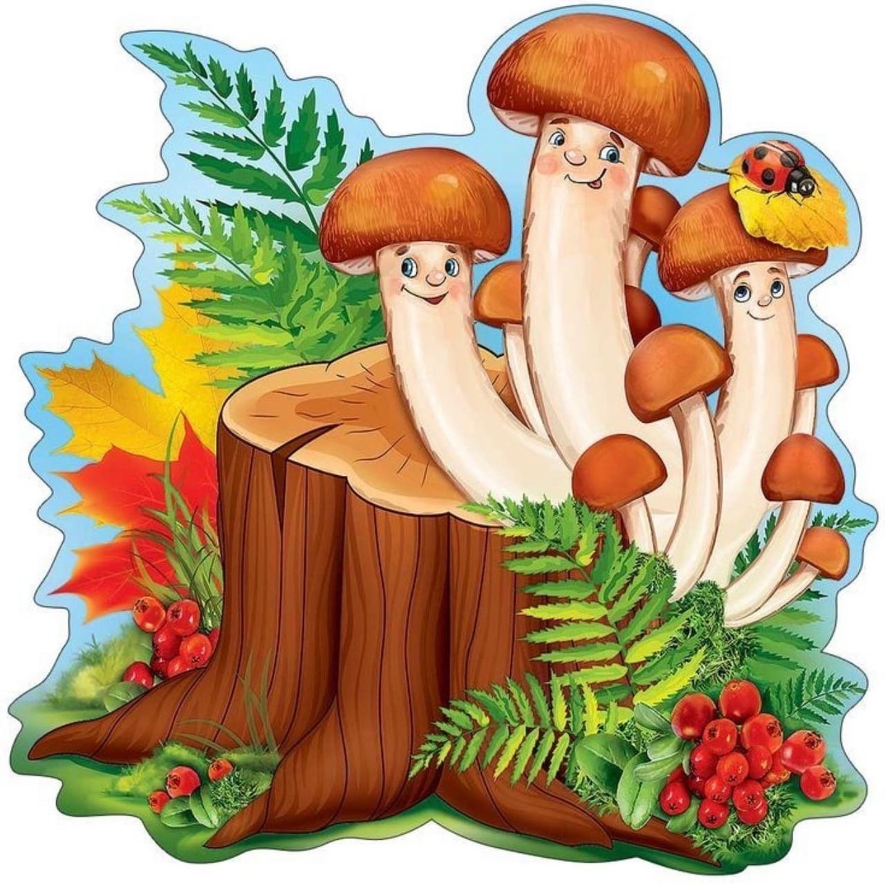 Осенние грибы для детей