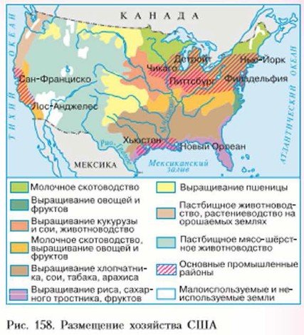 Главные сельскохозяйственные районы сша. Сельское хозяйство Северной Америки карта. Сельскохозяйственные пояса США на карте. Сельское хозяйство США кукурузный пояс. Сельскохозяйственная специализация районов США.