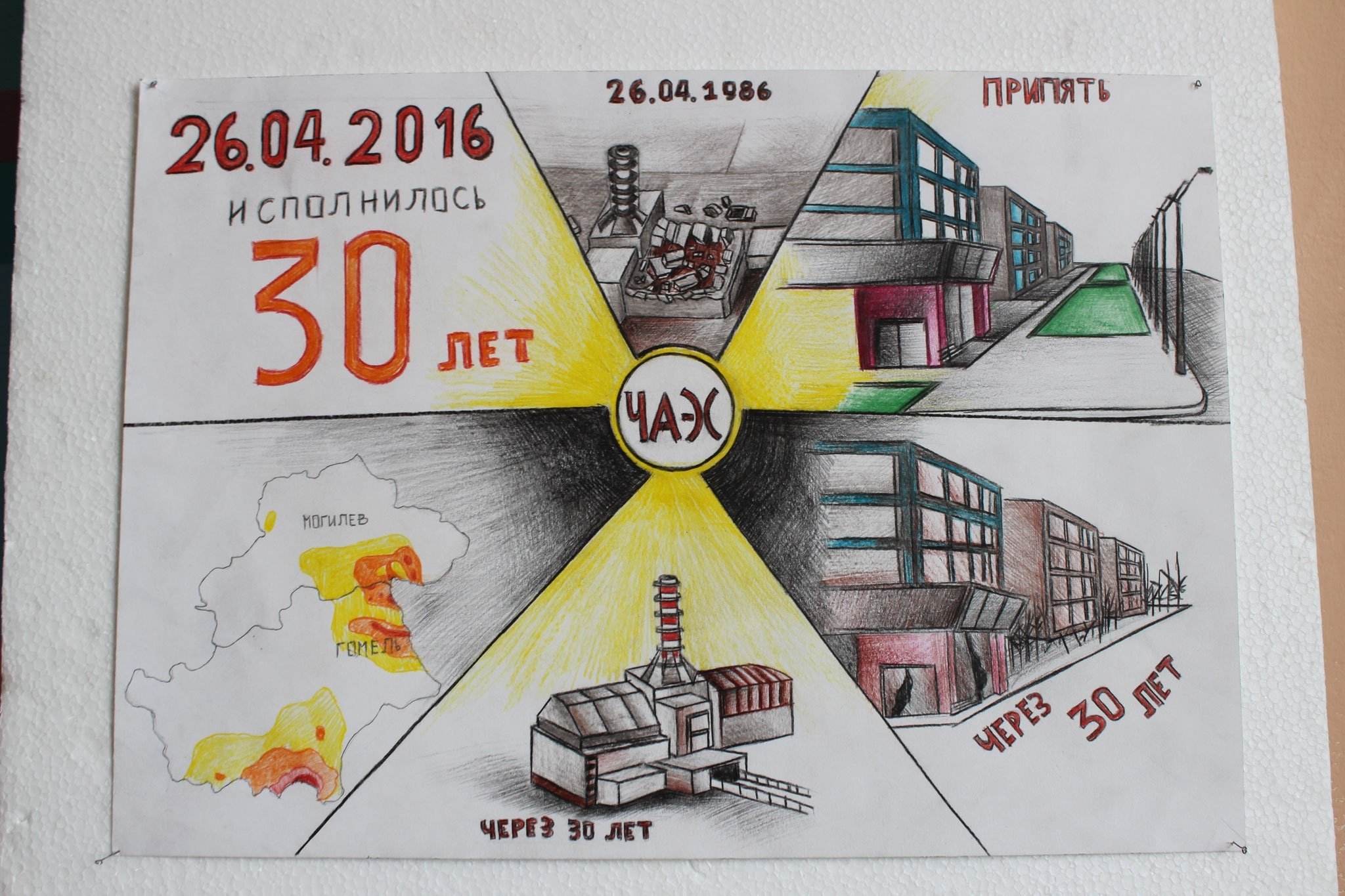 Плакат на тему Чернобыль АЭС