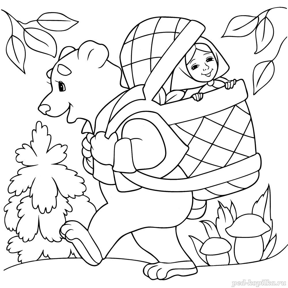 Раскраски по русским народным сказкам для детей 6-7 лет