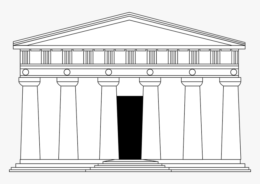 Античный храм рисунок. Древнегреческий храм Парфенон. Дорический храм древней Греции рисунок для детей.