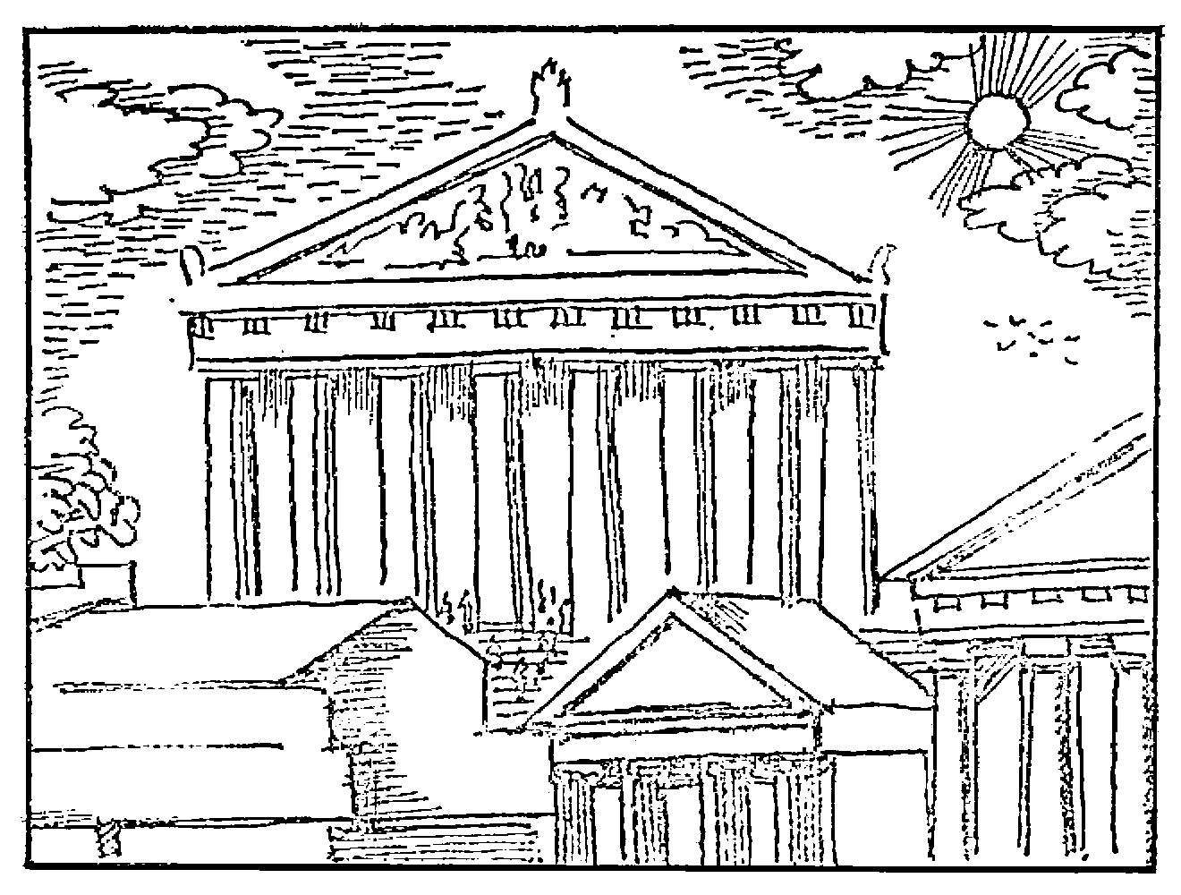 Храм Афины Парфенон черно белый. Древняя Греция Акрополь рисунок. Акрополь Парфенон рисунок. Рисунок акрополя 5 класс