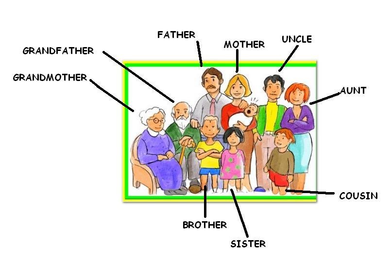 Картинка семья на английском. Названия членов семьи. Семья на английском. Карточки с изображением семьи.