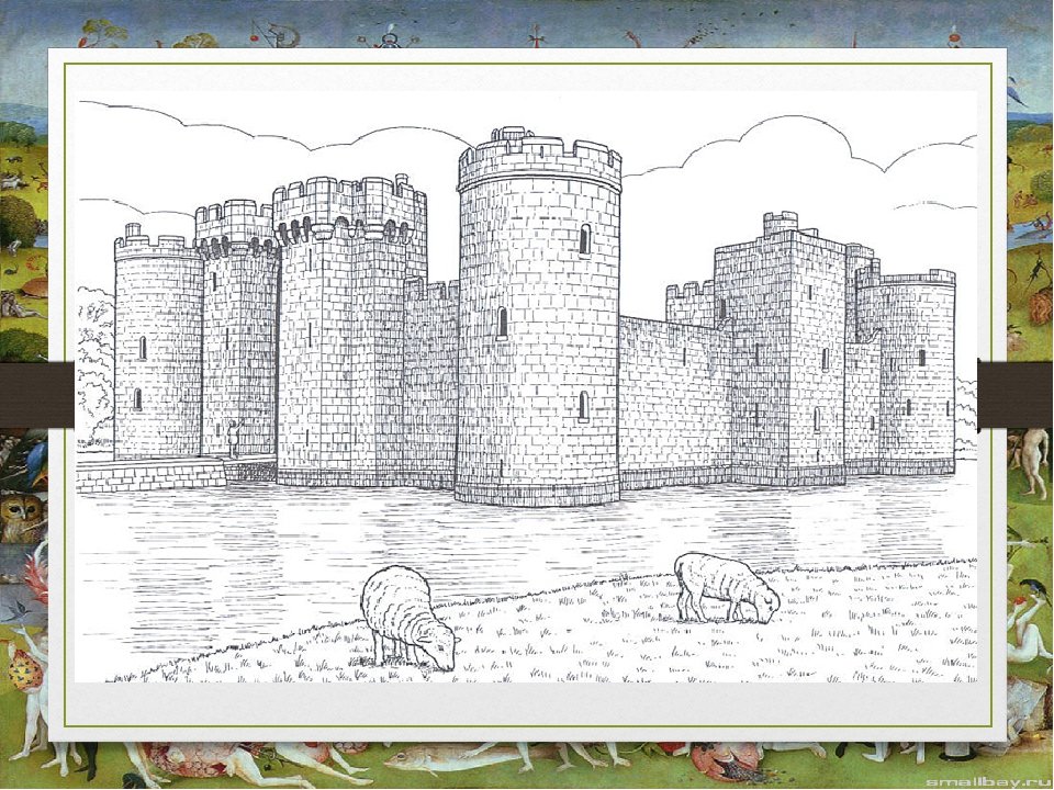 Замки 6 века. Рыцарский замок средневековья донжон. Замок рисунок. Крепость иллюстрация. Рисование средневекового замка.