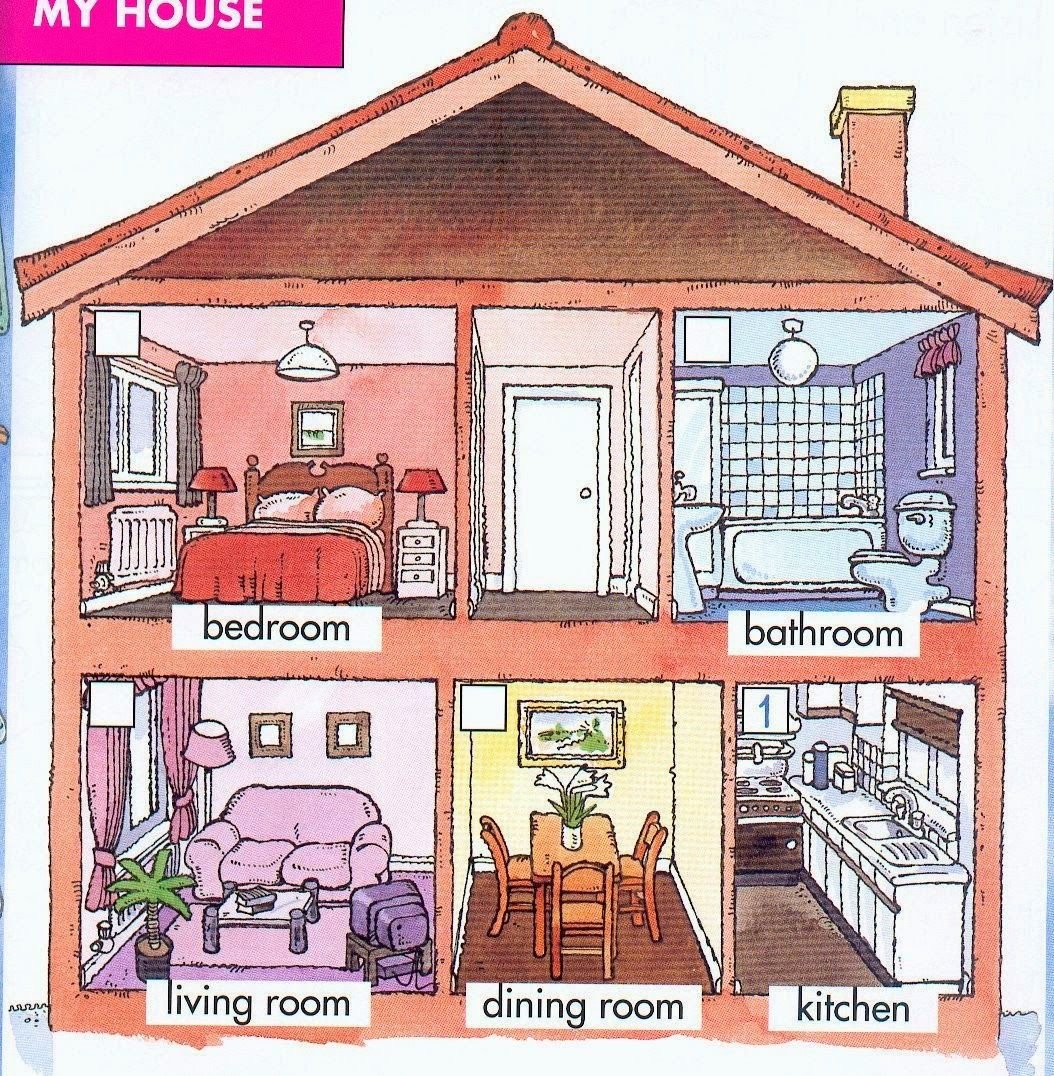Дом с комнатами для детей