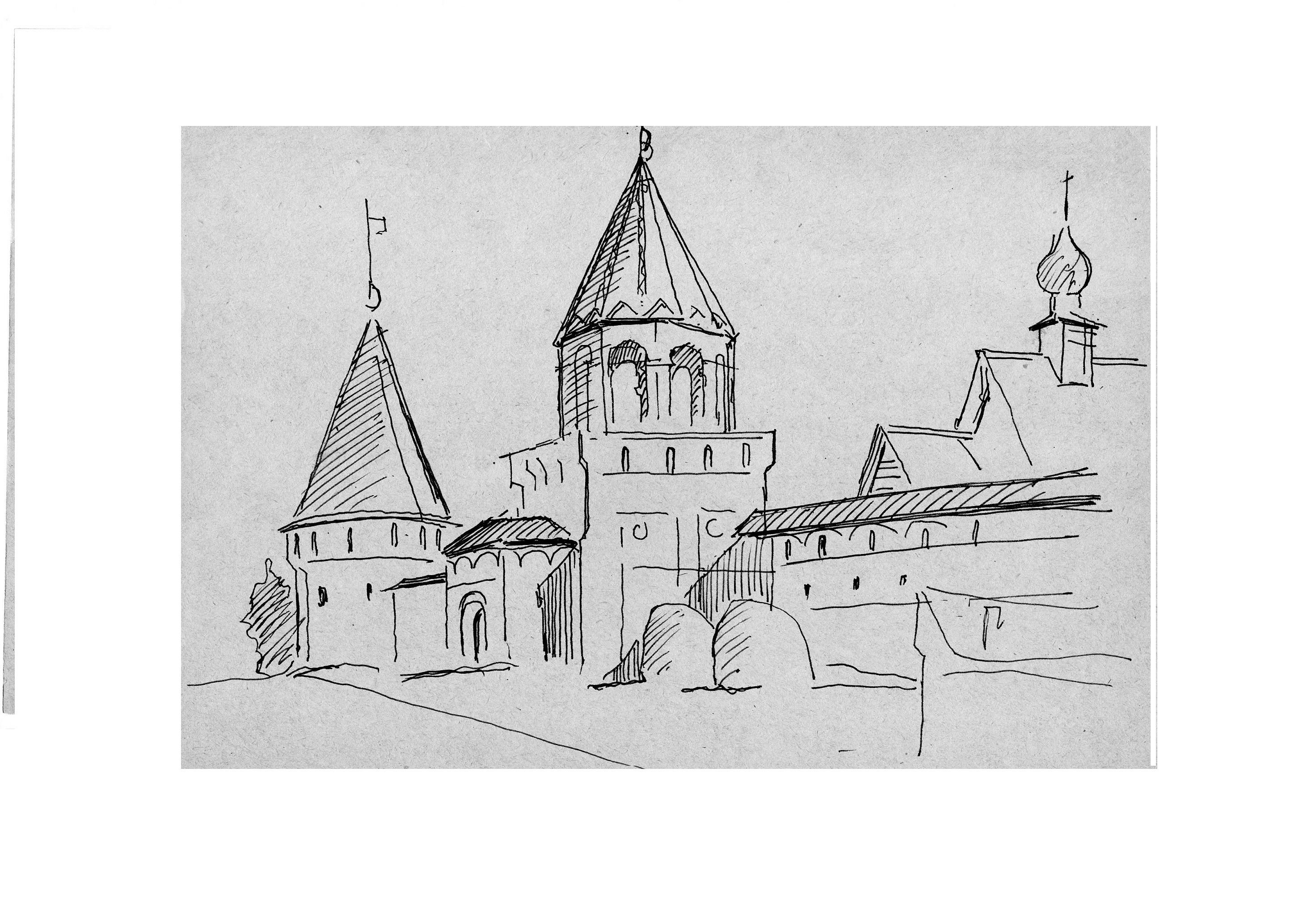Нижегородский Кремль рисунок