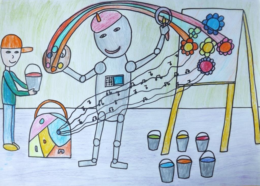 Рисовать с ии. Рисунок на тему будущее. Детский рисунок. Мир науки глазами детей конкурс рисунков. Рисунок на тему наука.