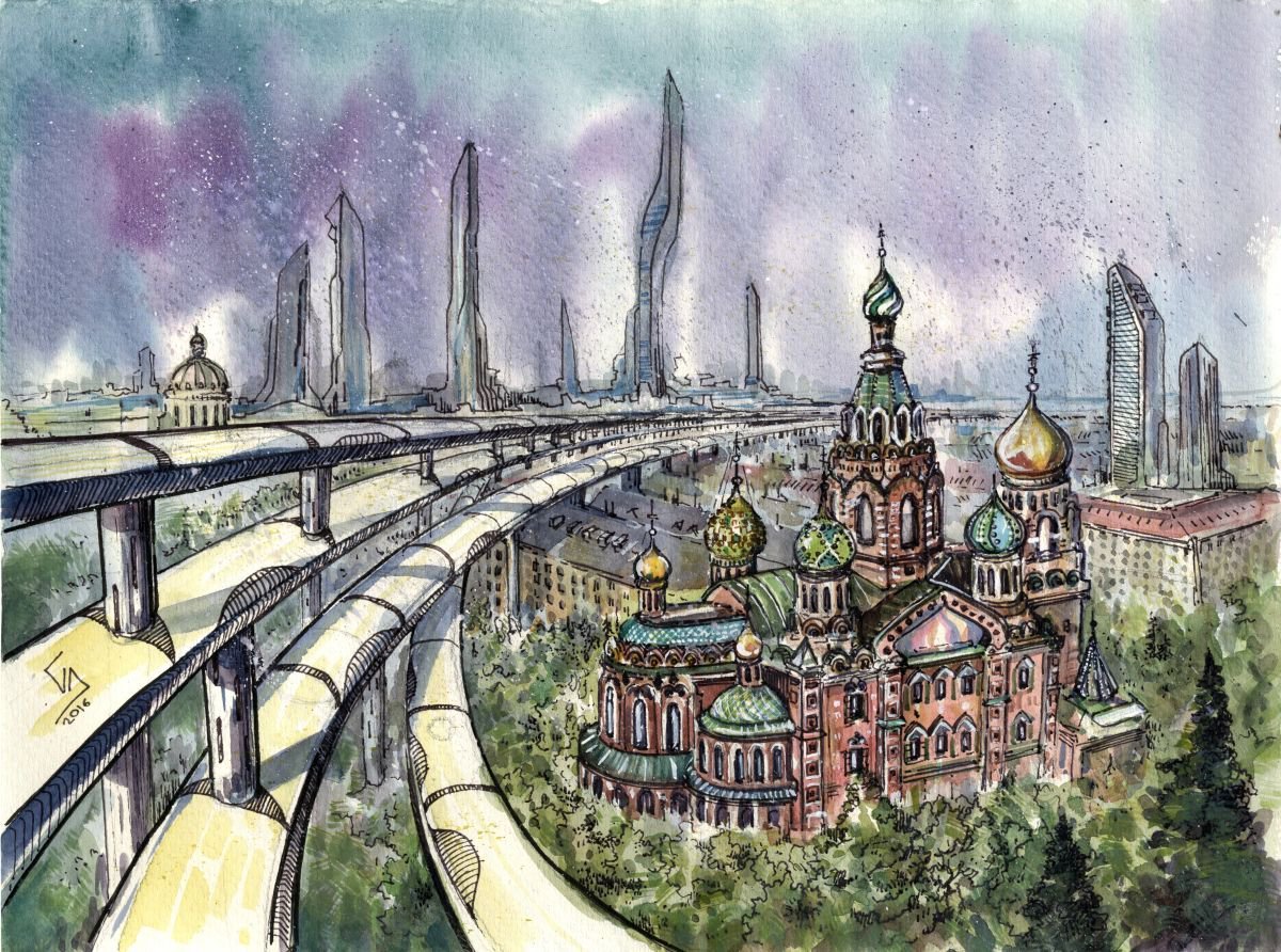 Рисовать в будущем времени. Город рисунок. Санкт-Петербург в будущем. Эскиз города. Эскиз города будущего.